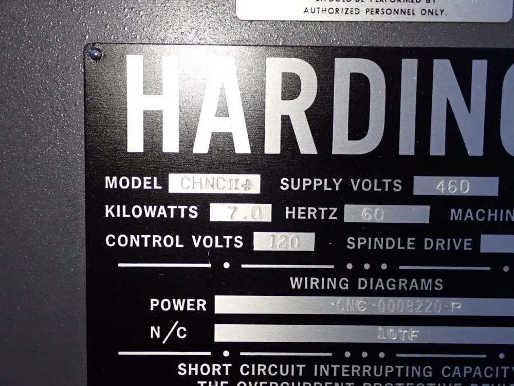 Hardinge Cnc Lathe - Chncii+