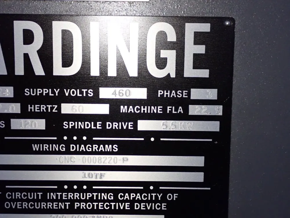 Hardinge Cnc Lathe - Chncii+