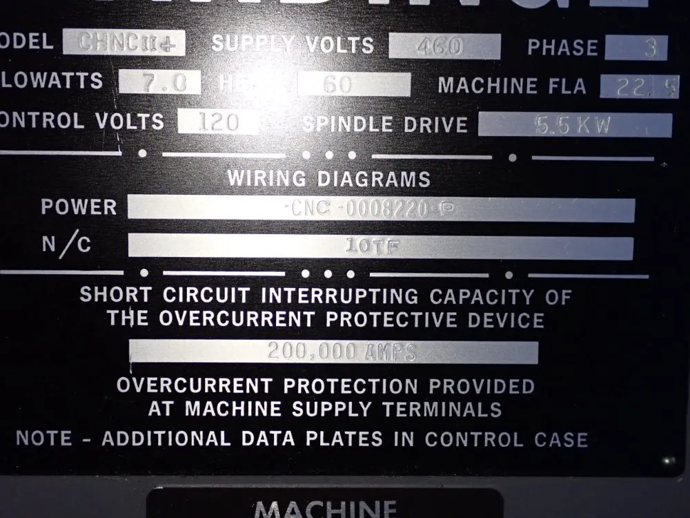 Hardinge Cnc Lathe - Chncii+