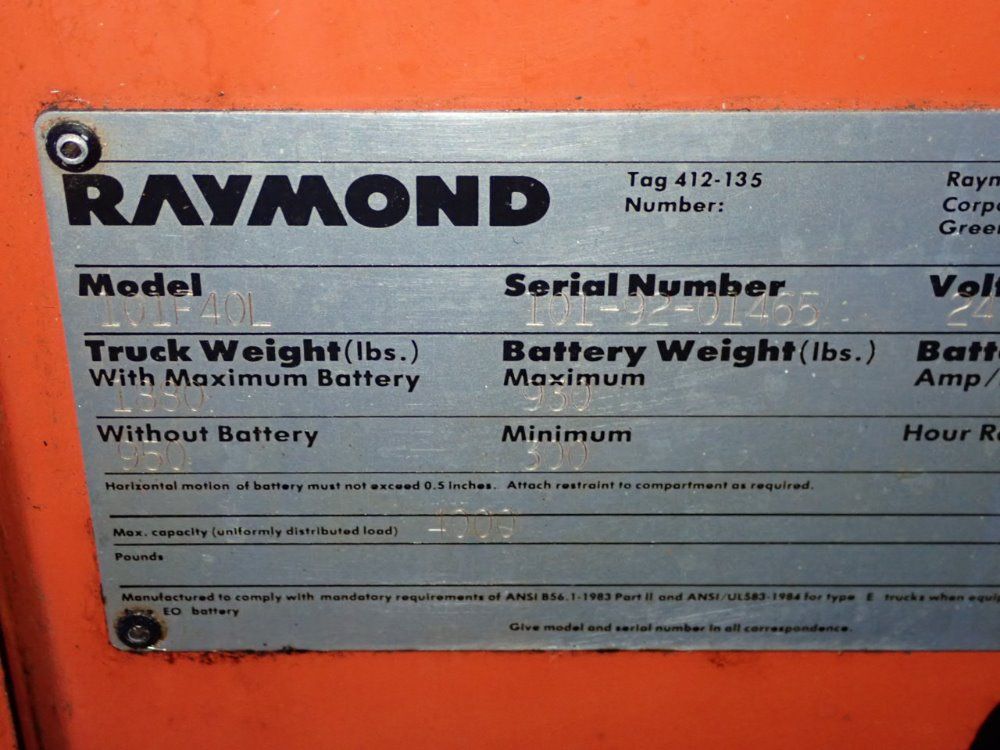 Raymond Electric Pallet Jack