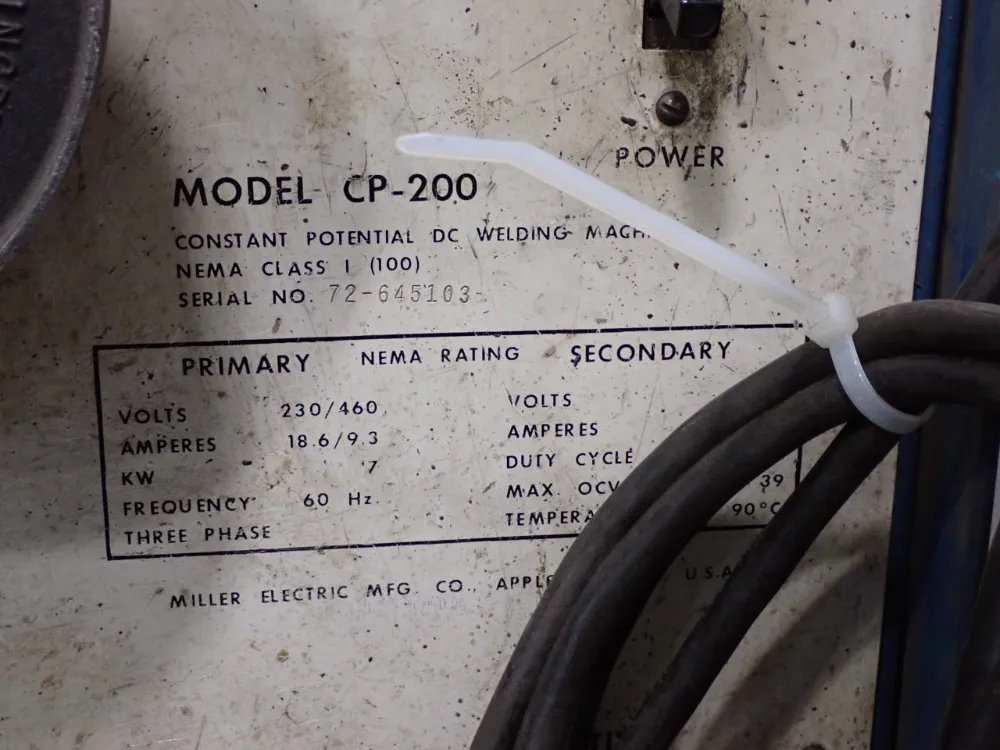 Miller 200 Amp Welder - Cp-200