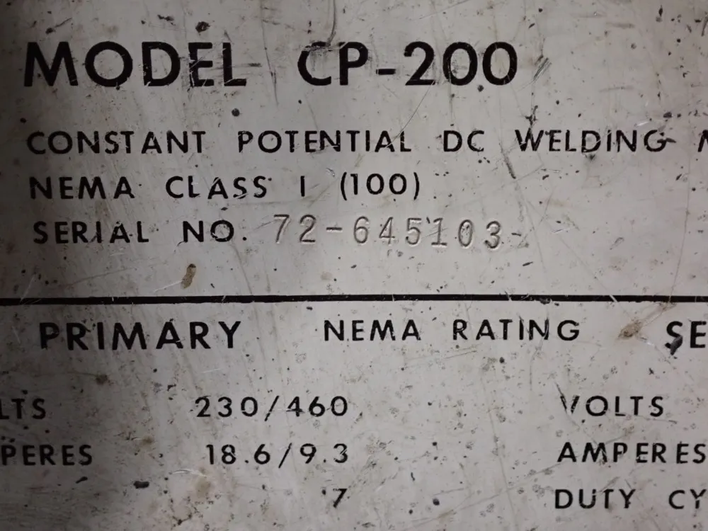 Miller 200 Amp Welder - Cp-200