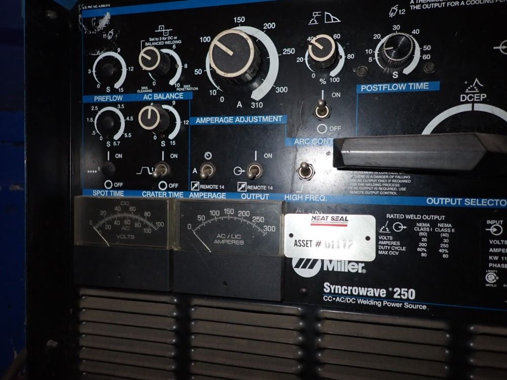 Miller 250 Amp Welder - Syncrowave 250