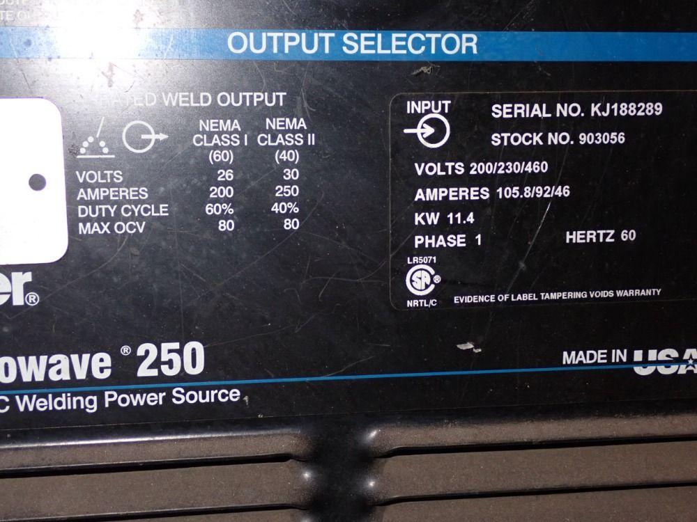 Miller 250 Amp Welder - Syncrowave 250