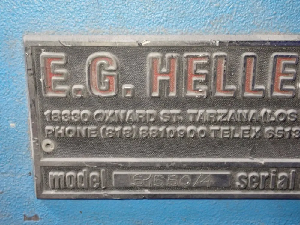 E.g. Heller's Plate Bending Roll - 61550/4