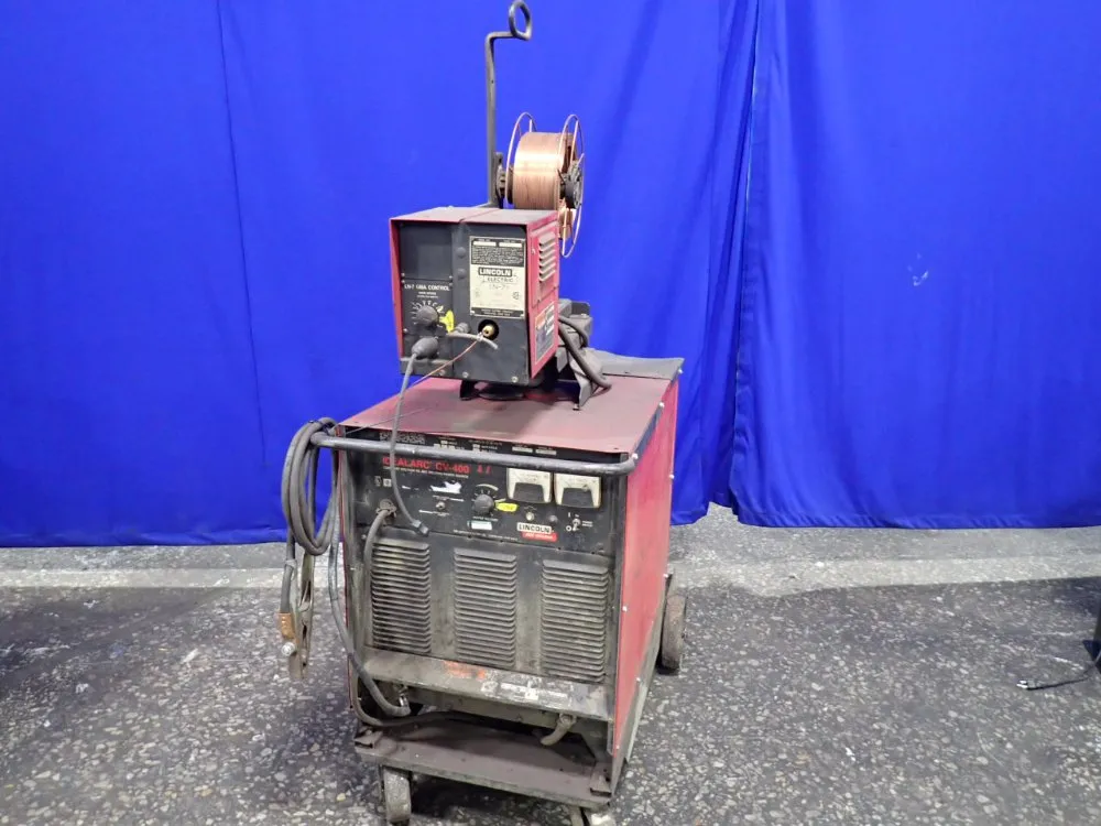 Lincoln Electric 400a Welder W/ Wire Feeder - Idealarc Cv-400