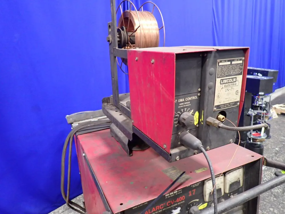 Lincoln Electric 400a Welder W/ Wire Feeder - Idealarc Cv-400