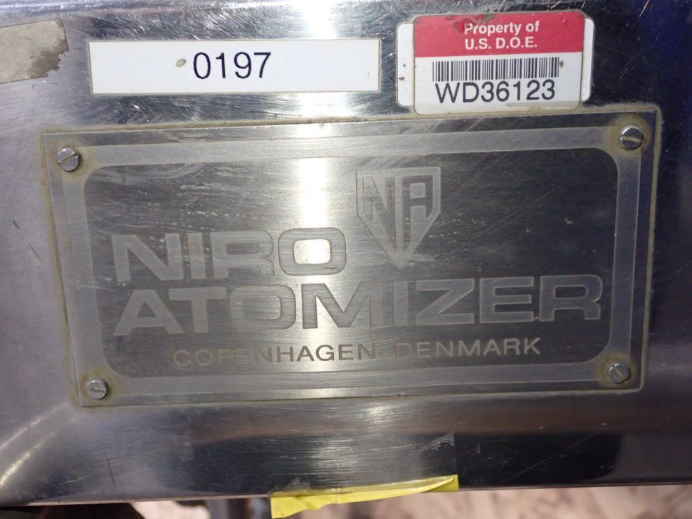 Niro Atomizer 60 Gallon Tank S/s Spray Dryer