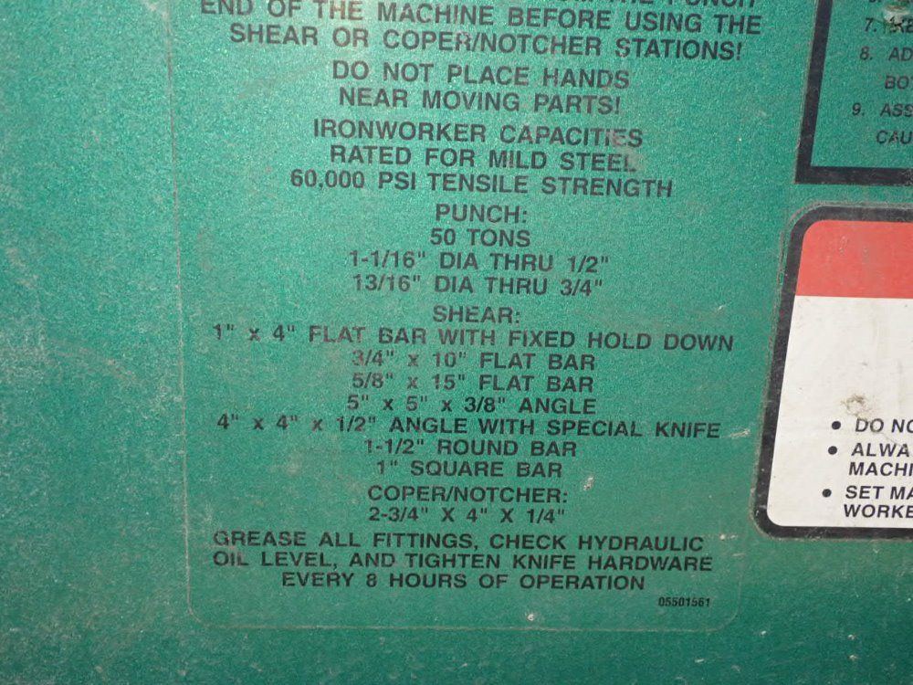 Piranha 50 Ton Ironworker - P50