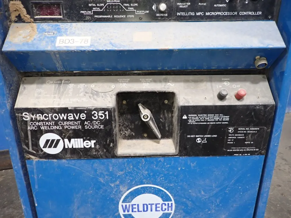 Miller 350 Amp Welder - Syncrowave 351