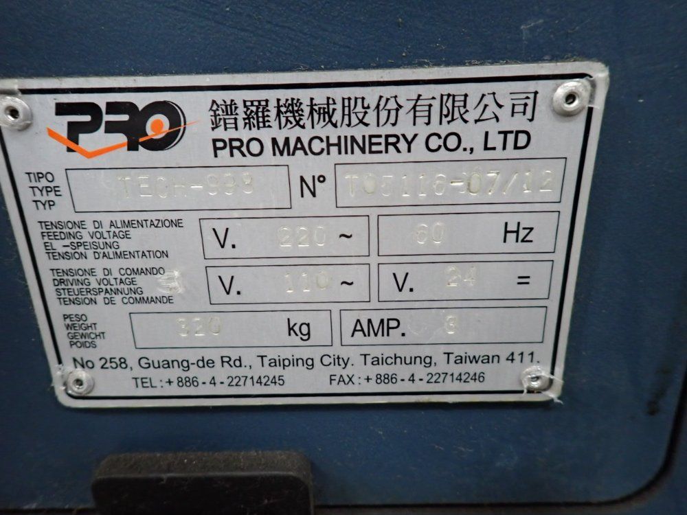 Pro Machinery Co. Auto Bar Feeder - Tech-998