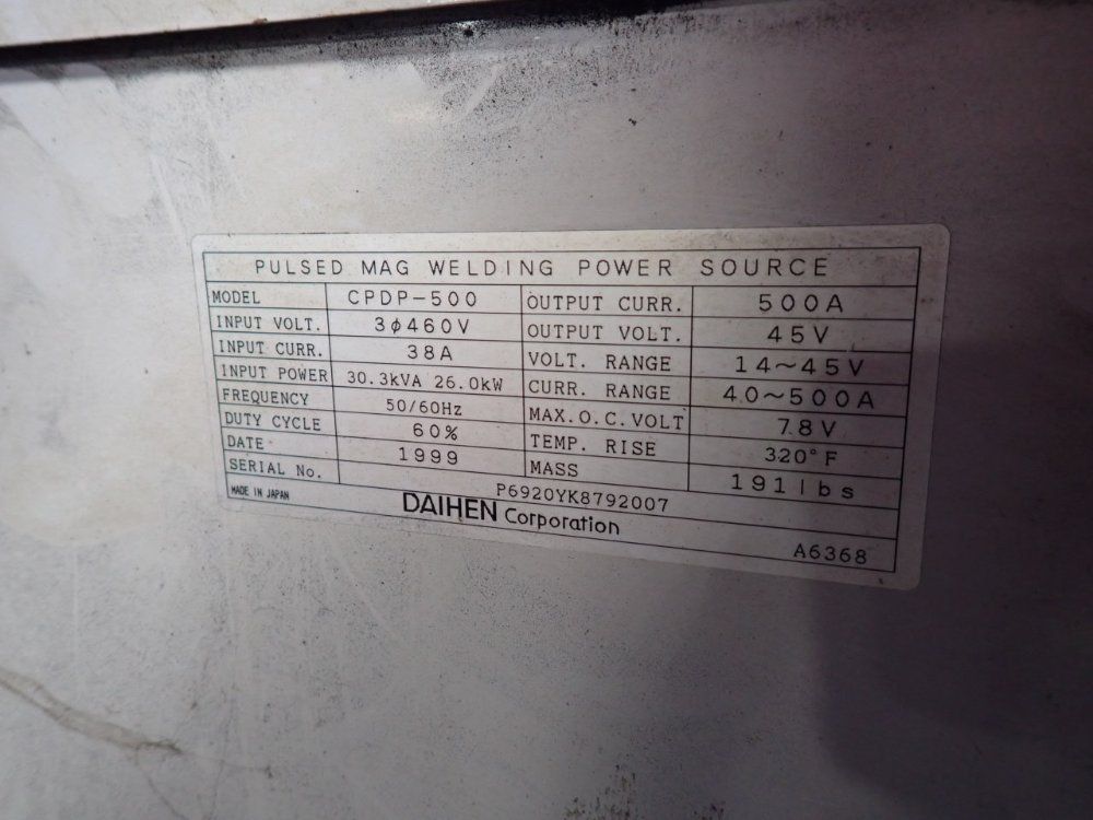 Otc Painen 500 A Welding Power Source - Cpdp-500