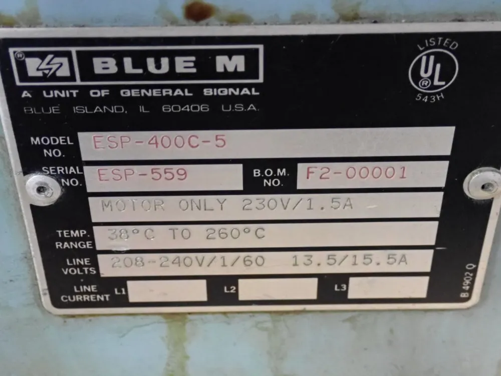 Blue M 1.5 Amps Oven - Esp-400c-5