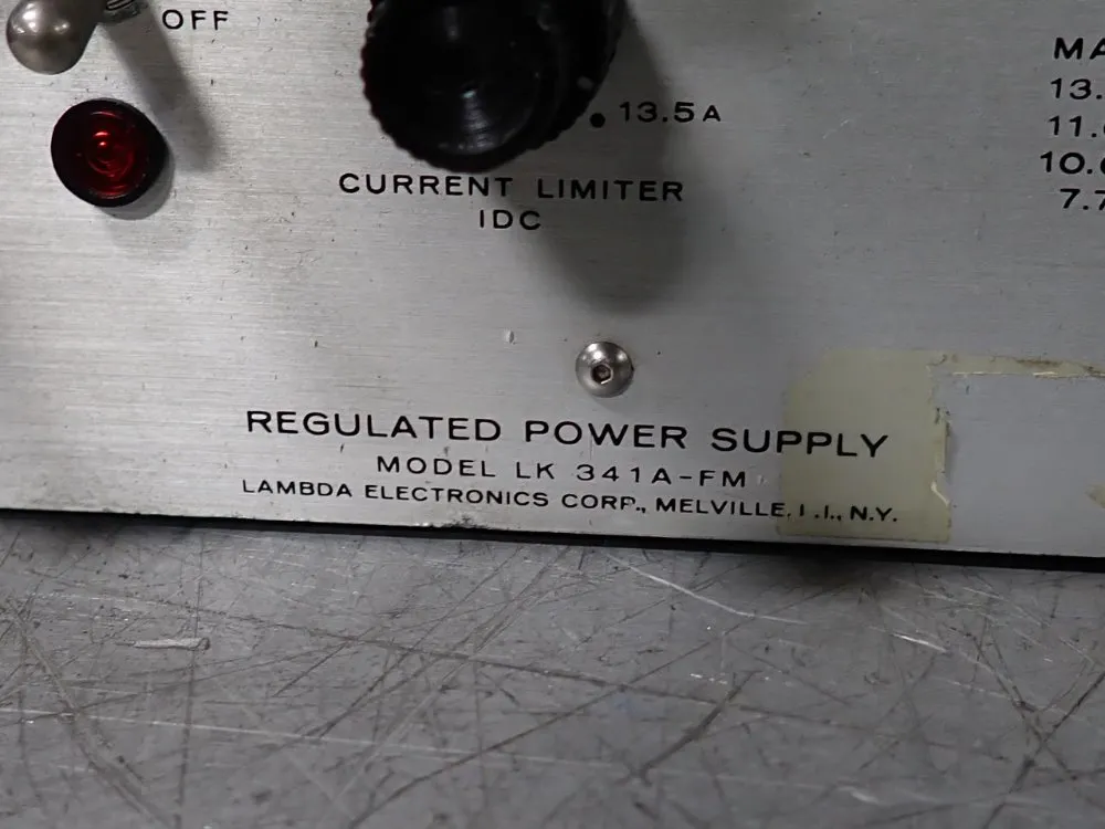 Lambda Electronics Corp Regulated Power Supply - Lk 341a-fm