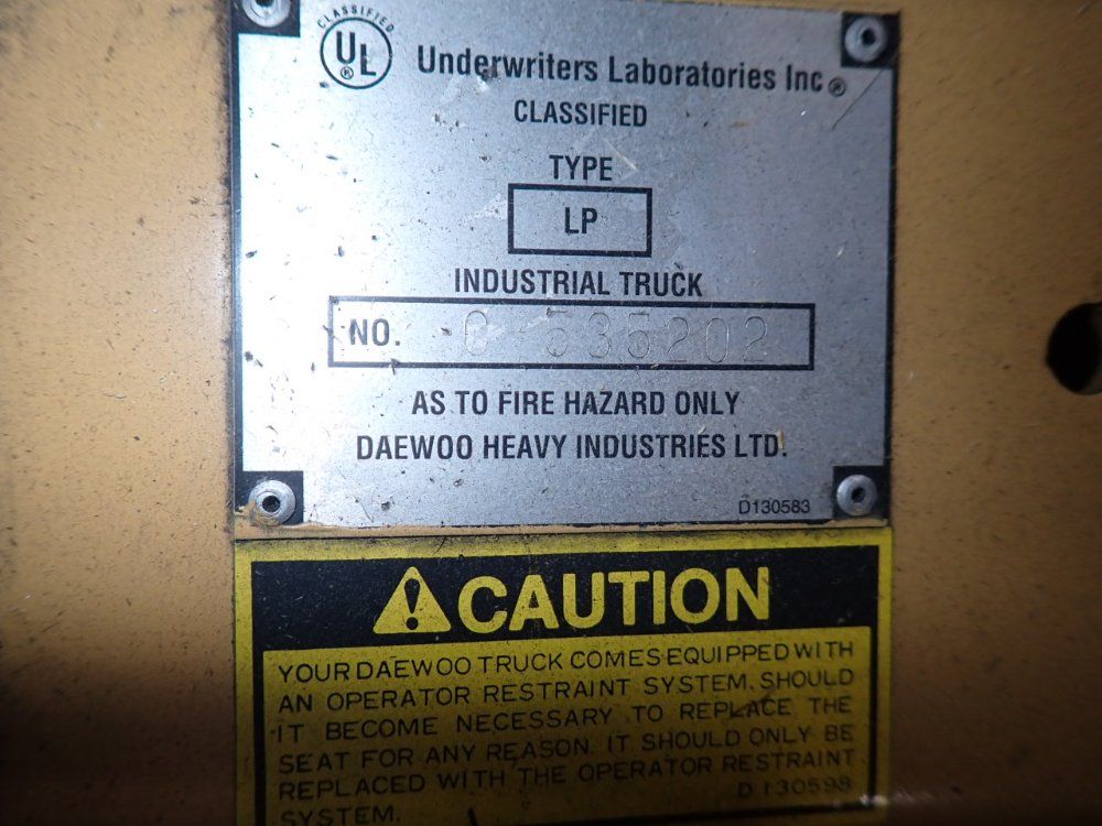 Daewood 4500 Lbs Propane Forklift - Gc25s-206-03988