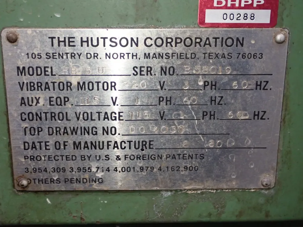 The Hutson Corporation 42" Vibratory Bowl Finisher - Hb5u