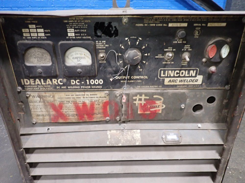 Lincoln Electric 1000 Amps Welder - Idealarc Dc-1000