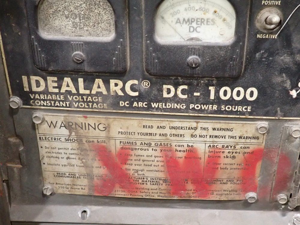 Lincoln Electric 1000 Amps Welder - Idealarc Dc-1000