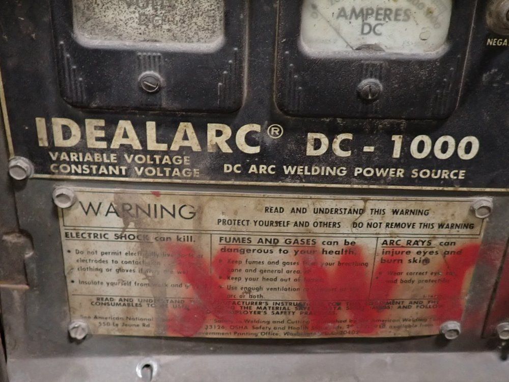 Lincoln Electric 1000 Amps Welder - Idealarc Dc-1000