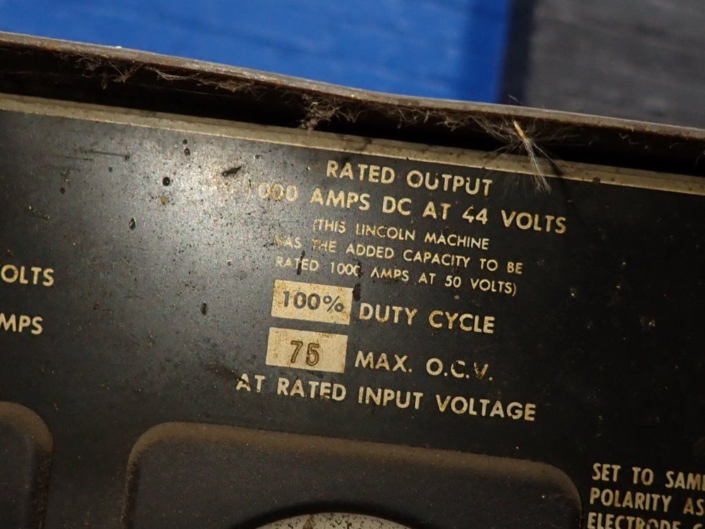 Lincoln Electric 1000 Amps Welder - Idealarc Dc-1000