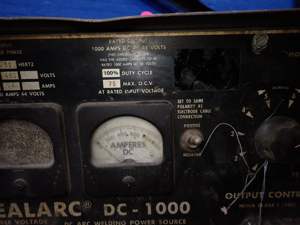 Lincoln Electric 1000 Amps Welder - Idealarc Dc-1000