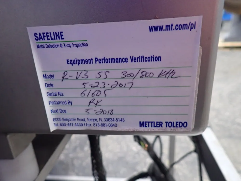 Safeline Metal Detector - Pph/06x05/85/300-800/h8/113/pur/r5232/p/port/qck