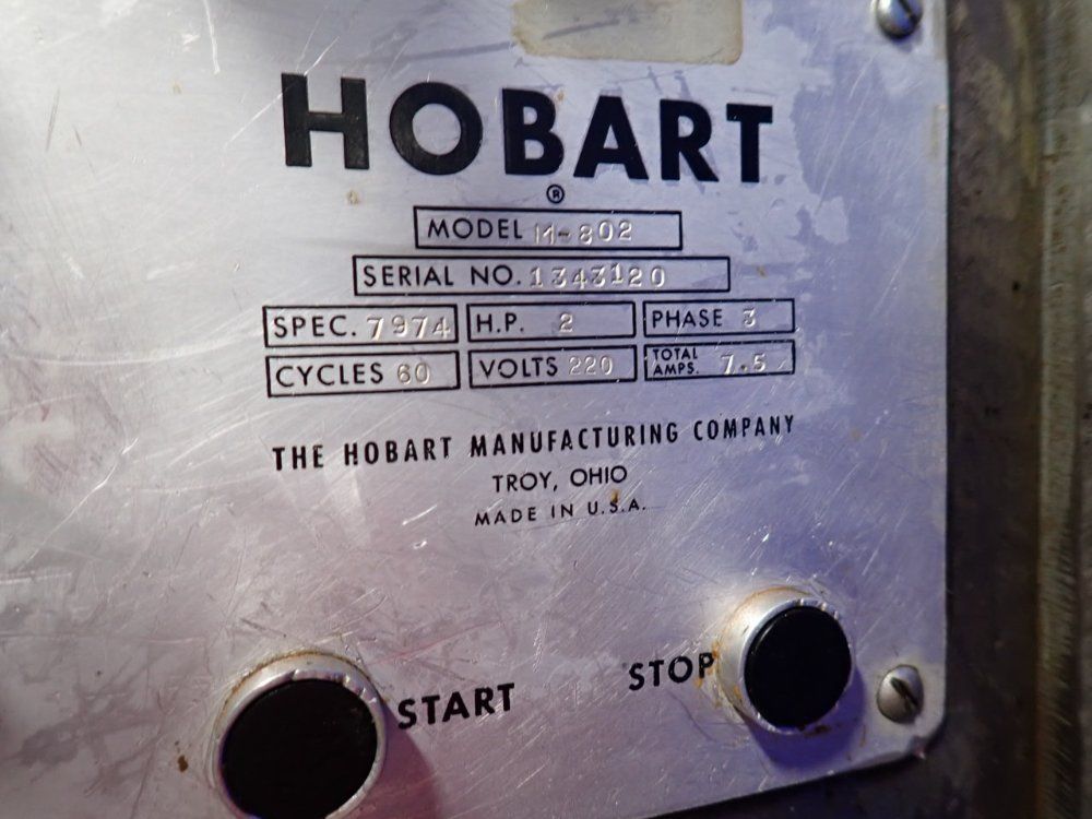 Hobart Mixer With Attachments - M-802