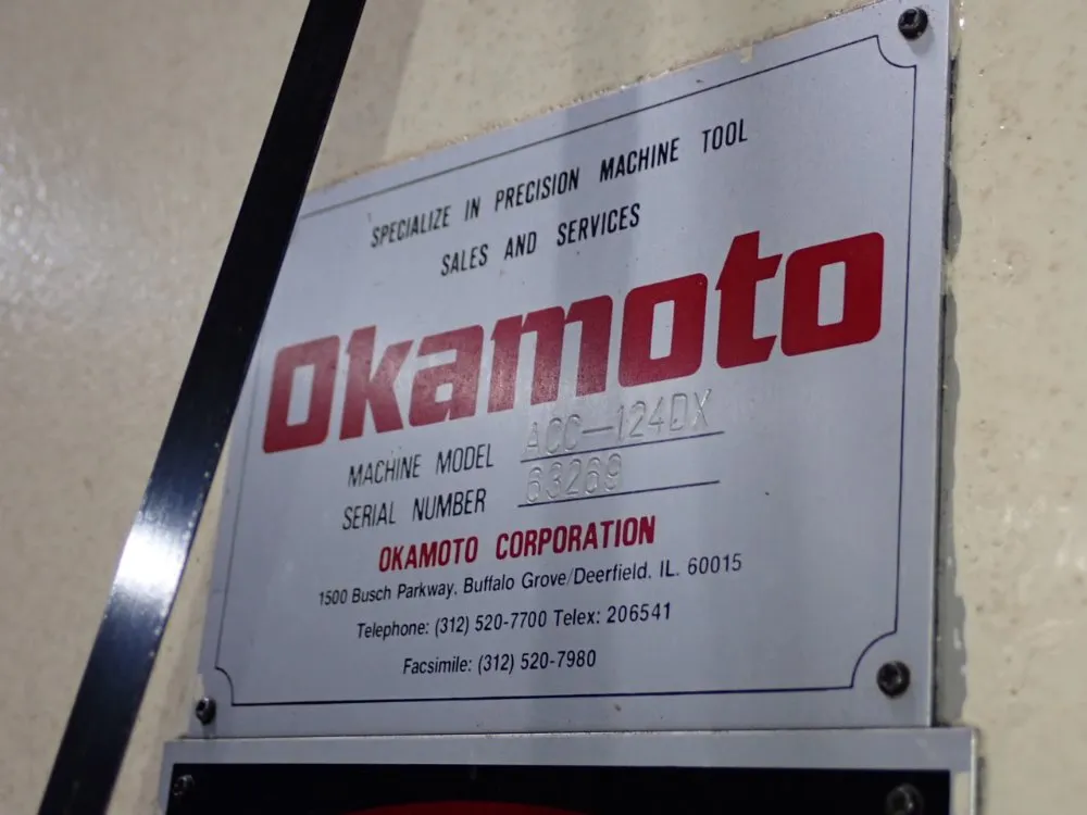 Okamoto 12" X 24" Surface Grinder - Acc-124dx
