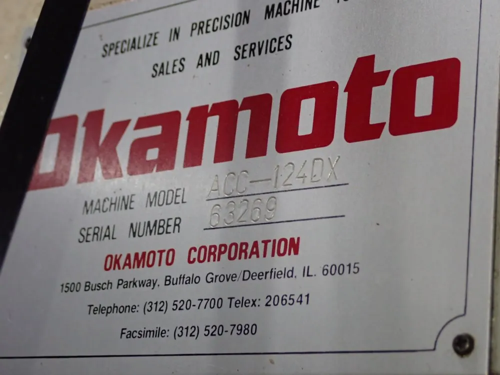 Okamoto 12" X 24" Surface Grinder - Acc-124dx
