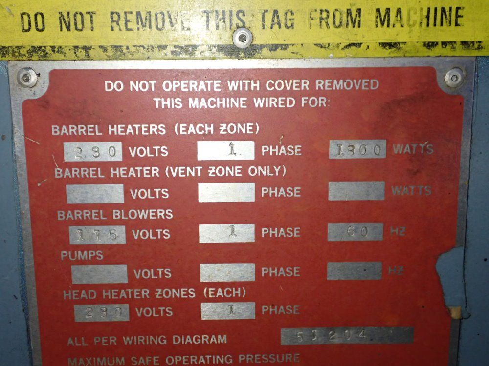 Davis-standard 19600 Lbs Extruder - Ds 15