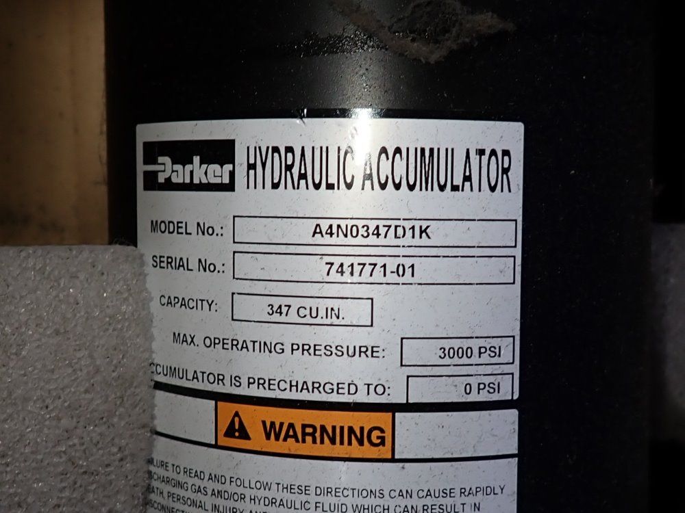 Parker 347 Cu.in. Hydraulic Accumulators - A4n0347d1k