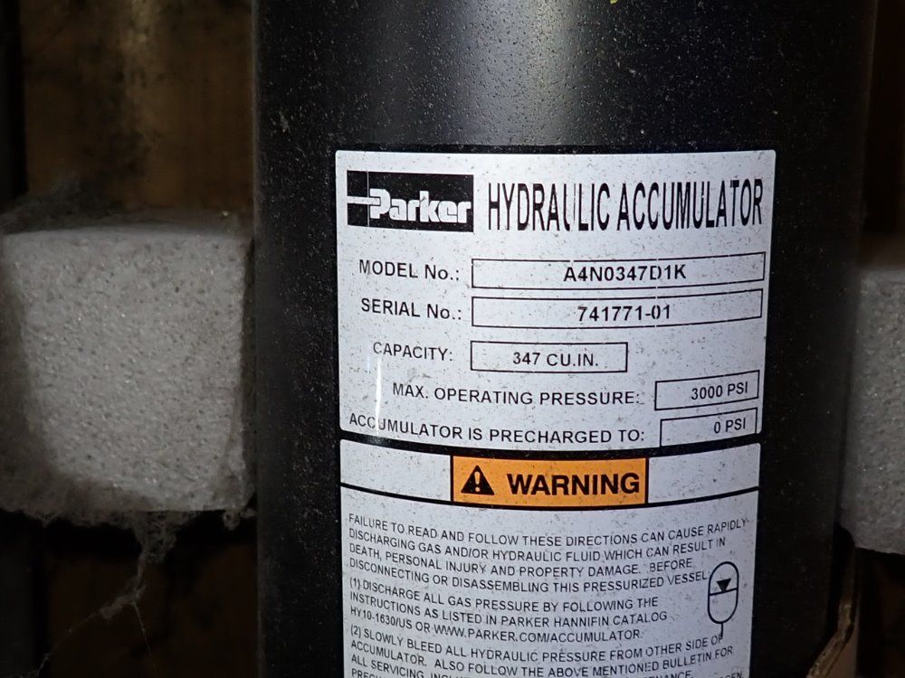 Parker 347 Cu.in. Hydraulic Accumulators - A4n0347d1k