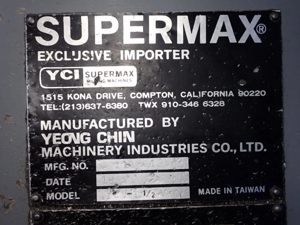 Supermax Vertical Mill