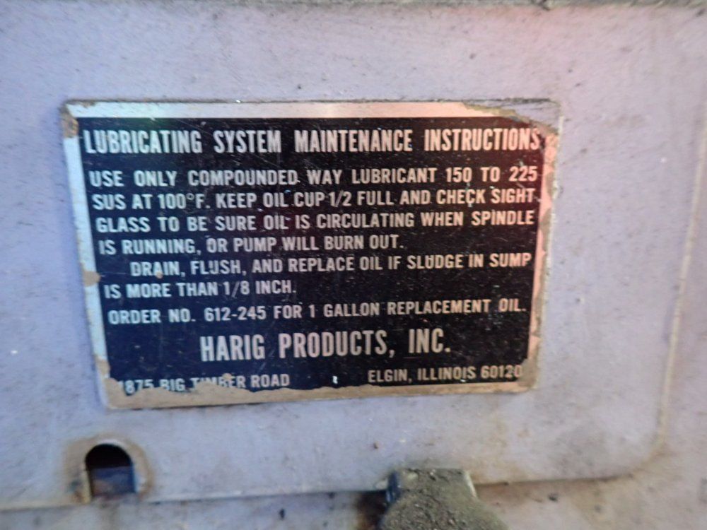 Harig 12" X 6" Surface Grinder - Super 612