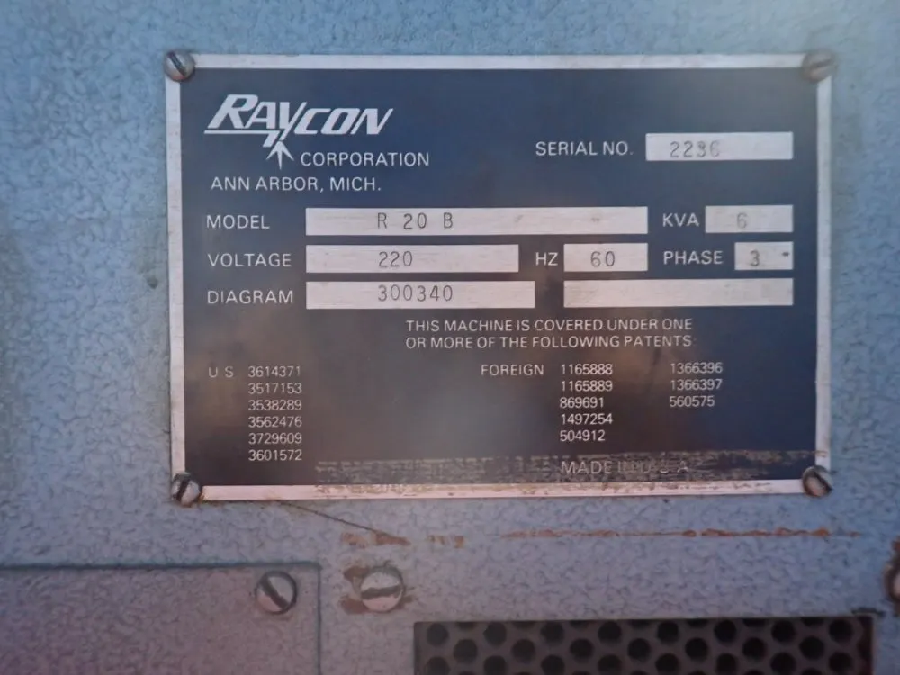 Raycon Corp Edm - R20b