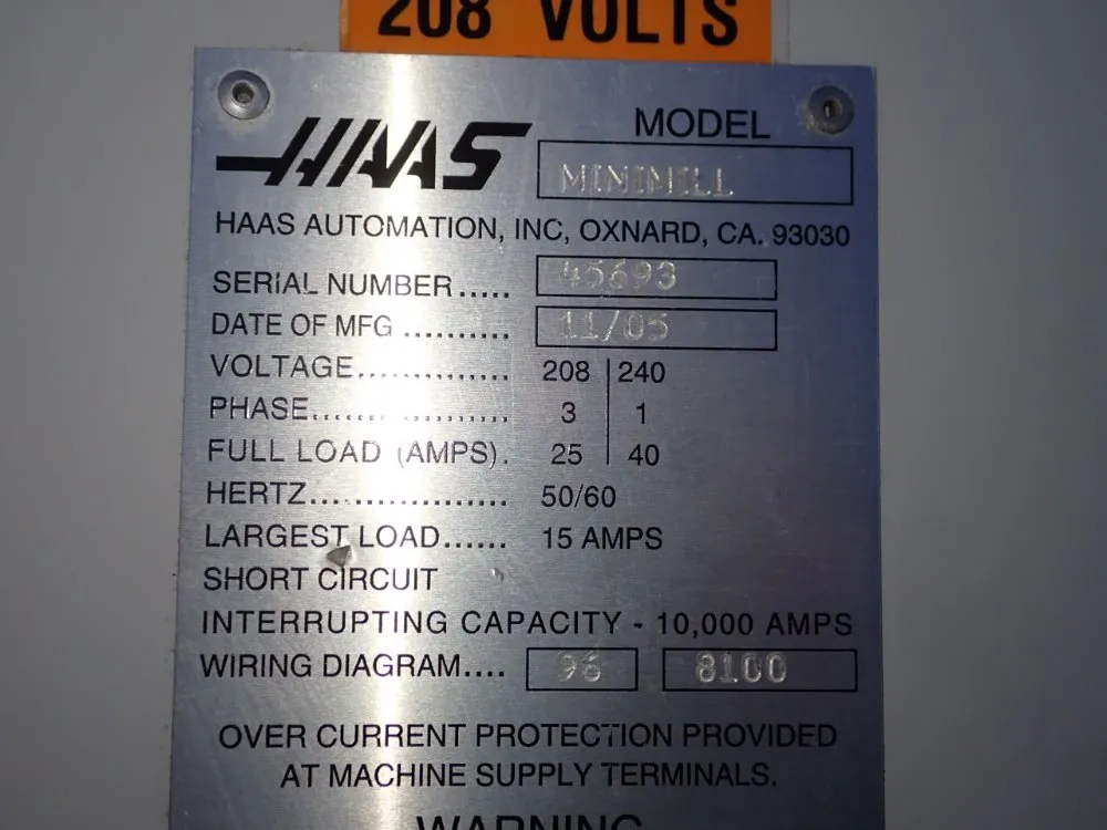 Haas 12" X 28 1/2" Cnc Vmc - Minimill