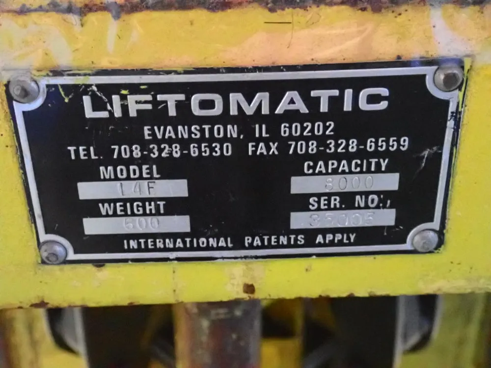 Liftomatic 8000 Lbs Drum Lift - Model 14f