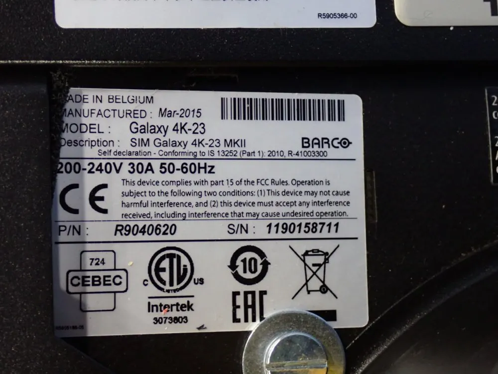 Barco Projector - Galaxy 4k-23