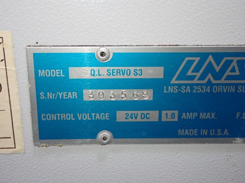 Lns 64" Bar Feeder - Q.l. Servo S3