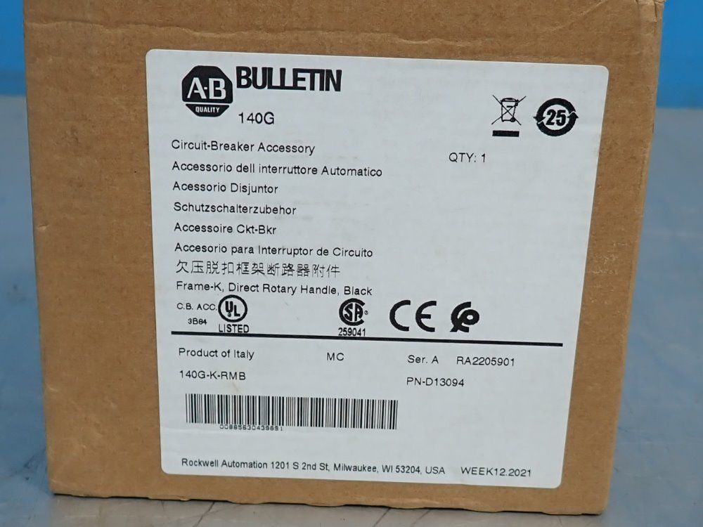 Allen Bradley Circuit Breaker Accessory - 140g-k-rmb