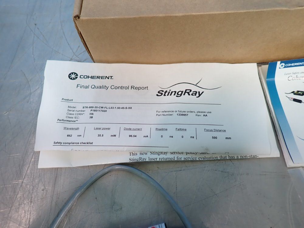 Coherent Laser Diode Module - Str-660-35-cw-fl-l03-1.50-45-s-xx