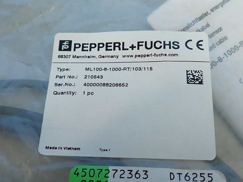 Pepperl + Fuchs Photoelectric Sensor - Ml100-8-1000-rt/103/115