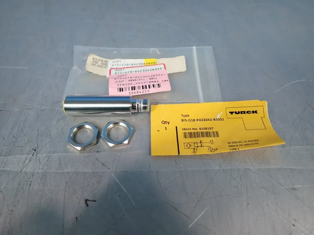 Turck Inductive Sensor - Bi5-g18-rdz30x2-b3331