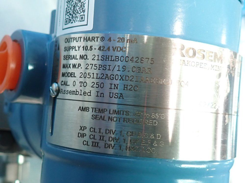 Rosemount Liquid Level Transmitter - 2051l2ag0xd21aae5m5dfq4