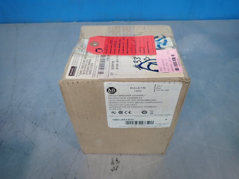 Allen Bradley Circuit Breaker Assembly - 140g-j6f3-d12