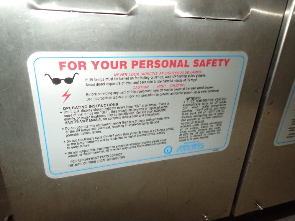 Aquafine S/s Chlorine Destruction Unit