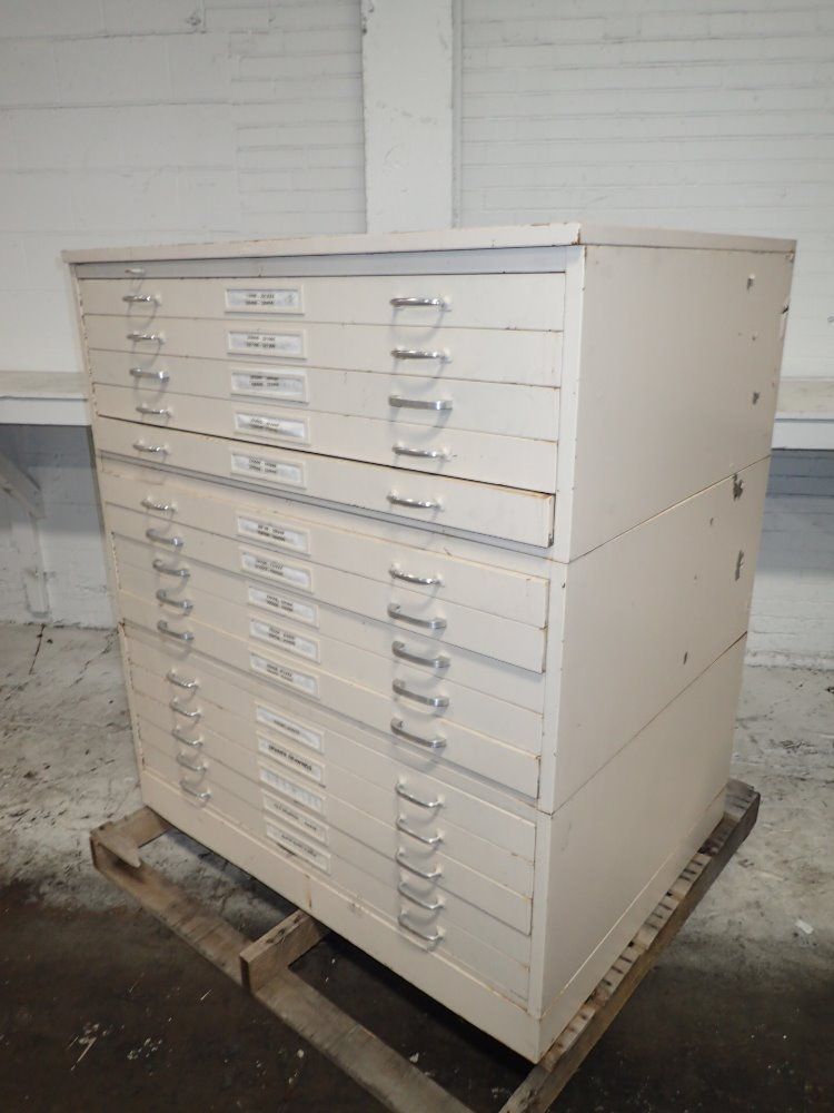 Steel Age Blue Print Cabinet