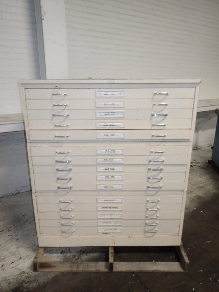 Steel Age Blue Print Cabinet