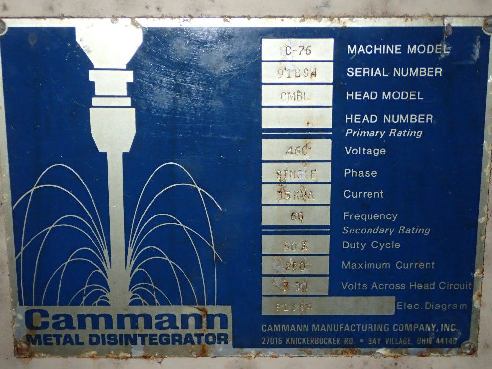 Cammann Metal Disintegrator