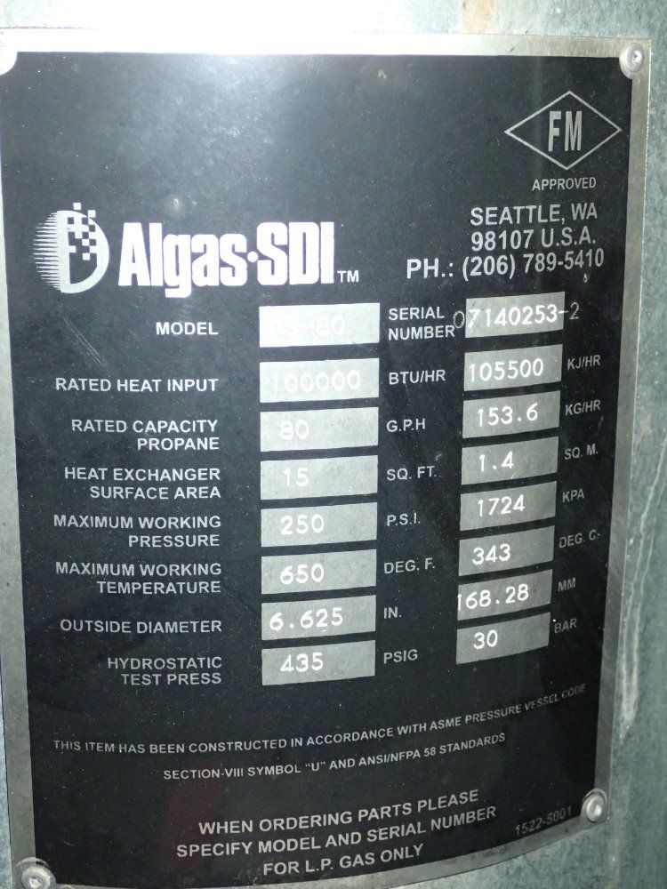 Algas Sdi Tanks